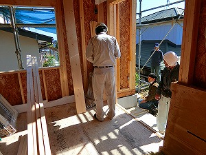 建て方完了。瑕疵保険の躯体検査。