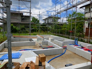 建て方工事スタート　仙台市