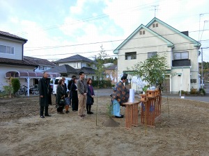 地鎮祭と地盤調査しました。