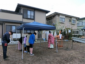 仙台市宮城野区K様邸　地鎮祭