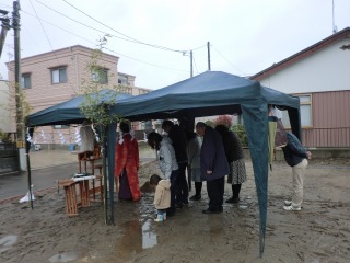 ガレージハウス、地鎮祭