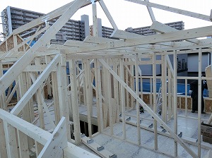 建て方工事フレーミング