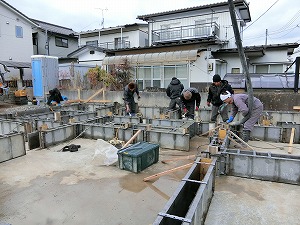 鎌田工務店,基礎工事完,外部内部給排水工事完了,建て方工事,住宅