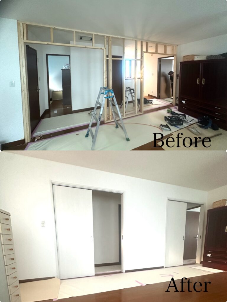 外壁・屋根塗装+間仕切り壁新設工事+バルコニー防水工事 住まいをトータルリフレッシュ!!