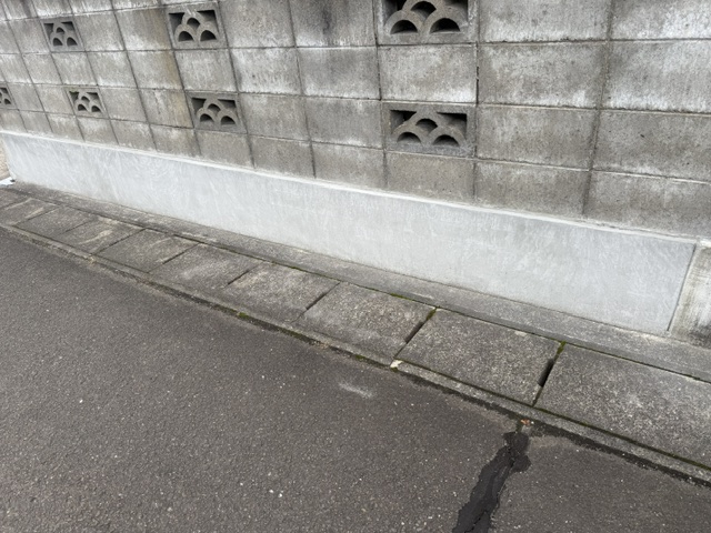 【ブロック塀の左官補修工事|仙台市泉区】