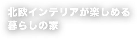 北欧インテリアが楽しめる暮らしの家